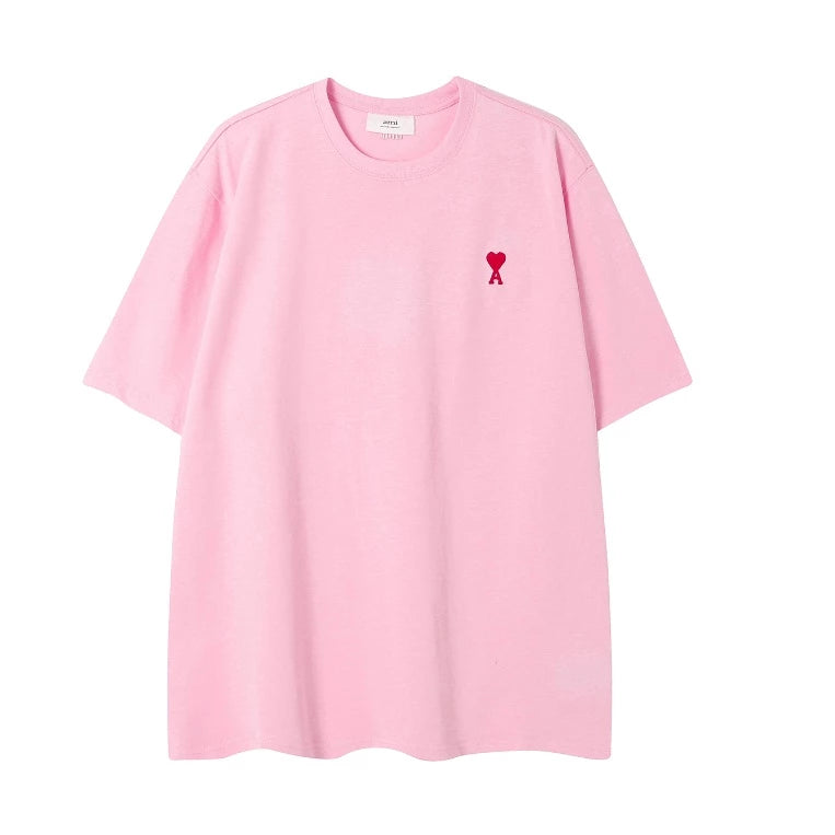 AMI small logo tee pink