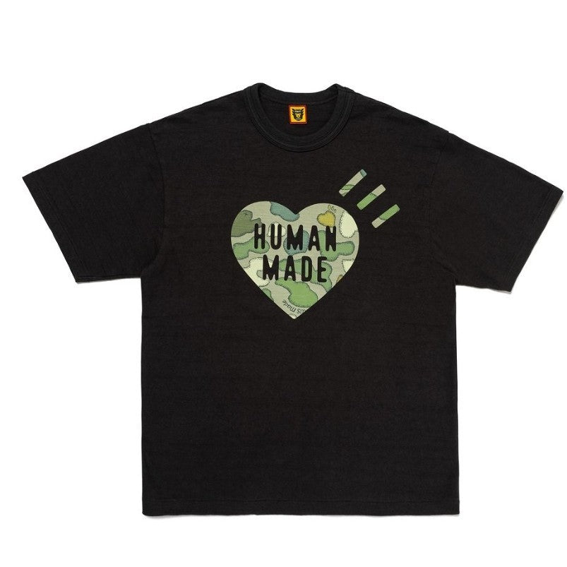 Human made camou heart tee black